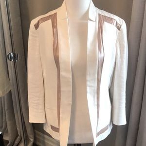 🤍J BRAND White & Sheer Blazer